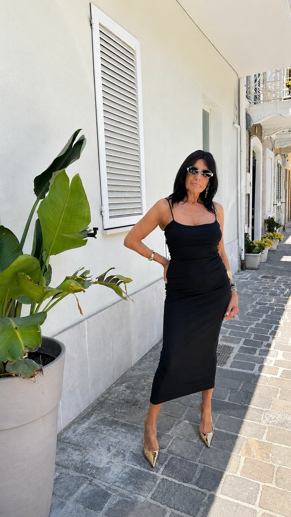 TUBINO A COSTINE FINE NERO