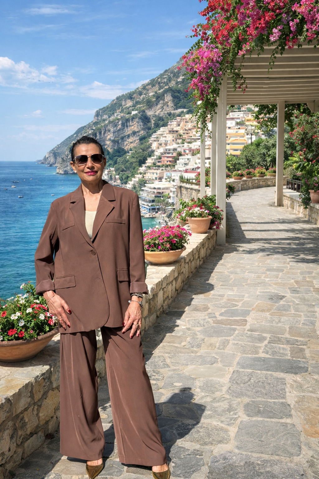 PANTALONE PALAZZO CIOCCOLATO MIS M