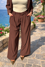 PANTALONE PALAZZO CIOCCOLATO MIS L