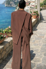 PANTALONE PALAZZO CIOCCOLATO MIS S
