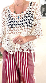 MAGLIA CROCHET MANICA 3/4