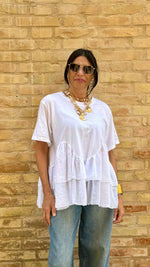 T-SHIRT VOLANT BIANCA