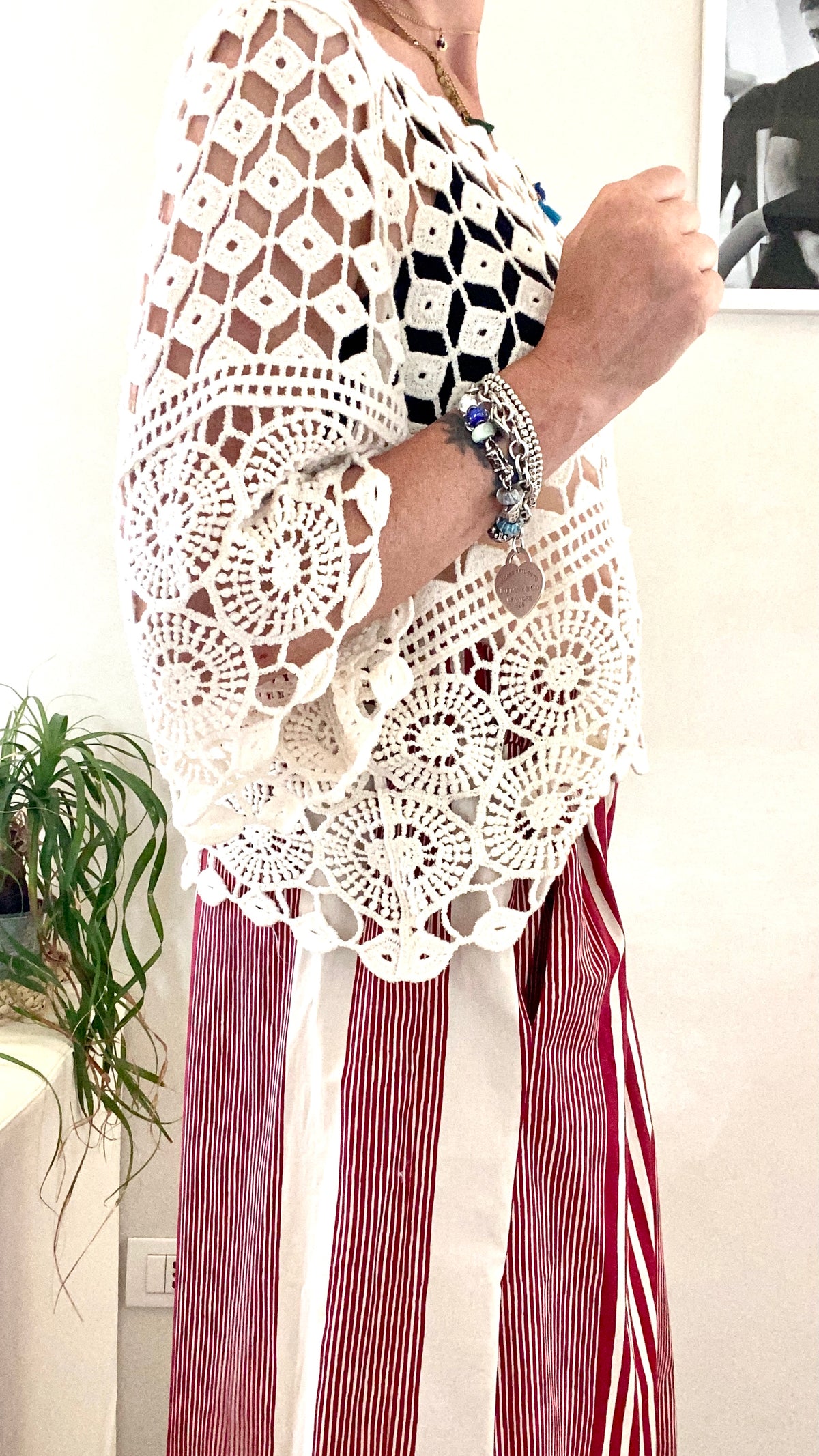 MAGLIA CROCHET MANICA 3/4