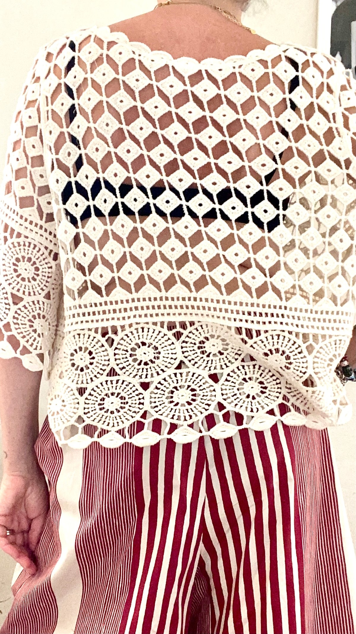 MAGLIA CROCHET MANICA 3/4