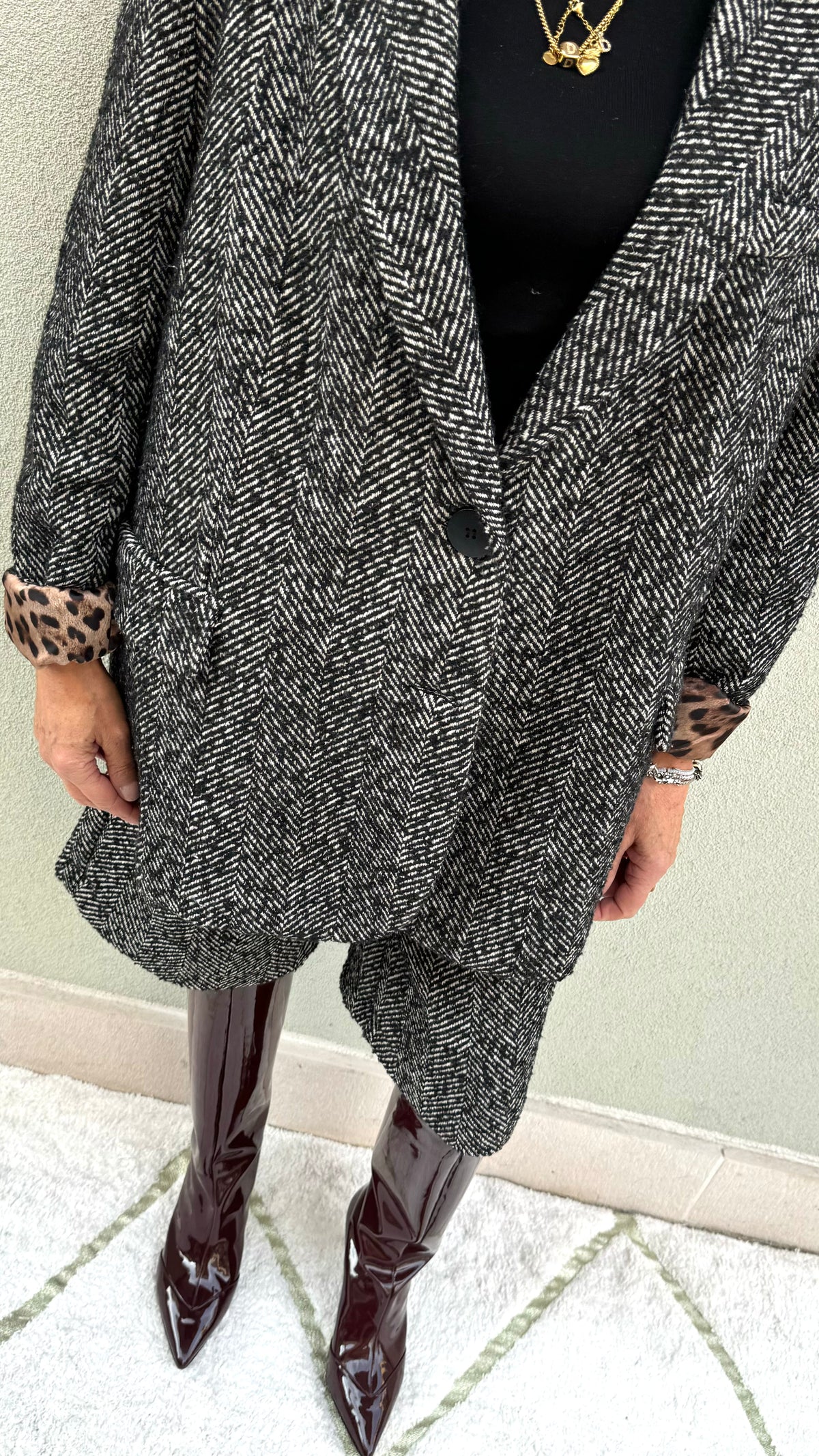 MAXI BLAZER SPINATO