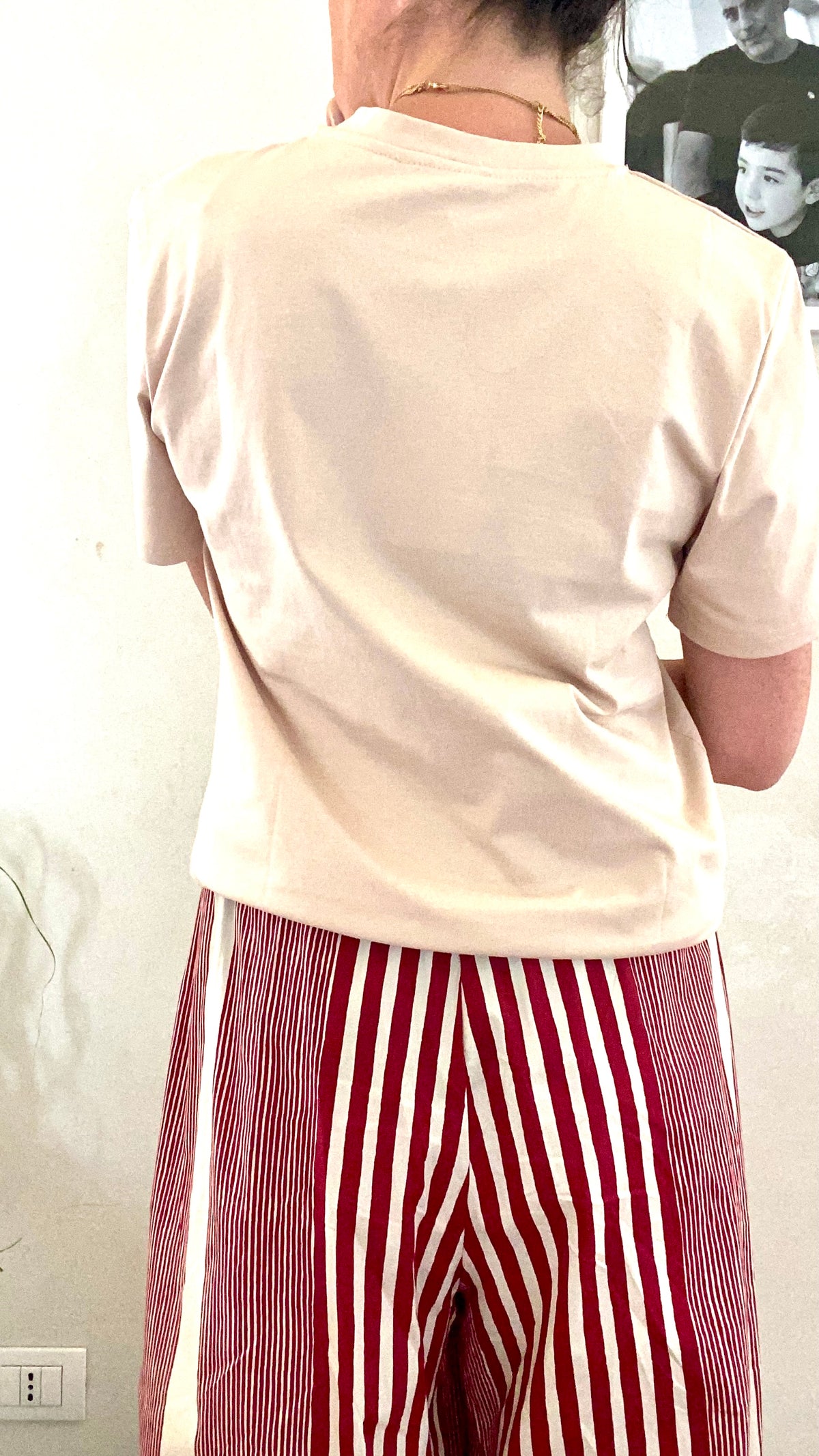 TSHIRT BASIC COLORE CREMA