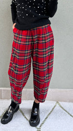 PANTALONE OVETTOTARTAN ROSSO