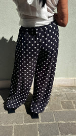PANTALONE POIS ORGANZA NERO
