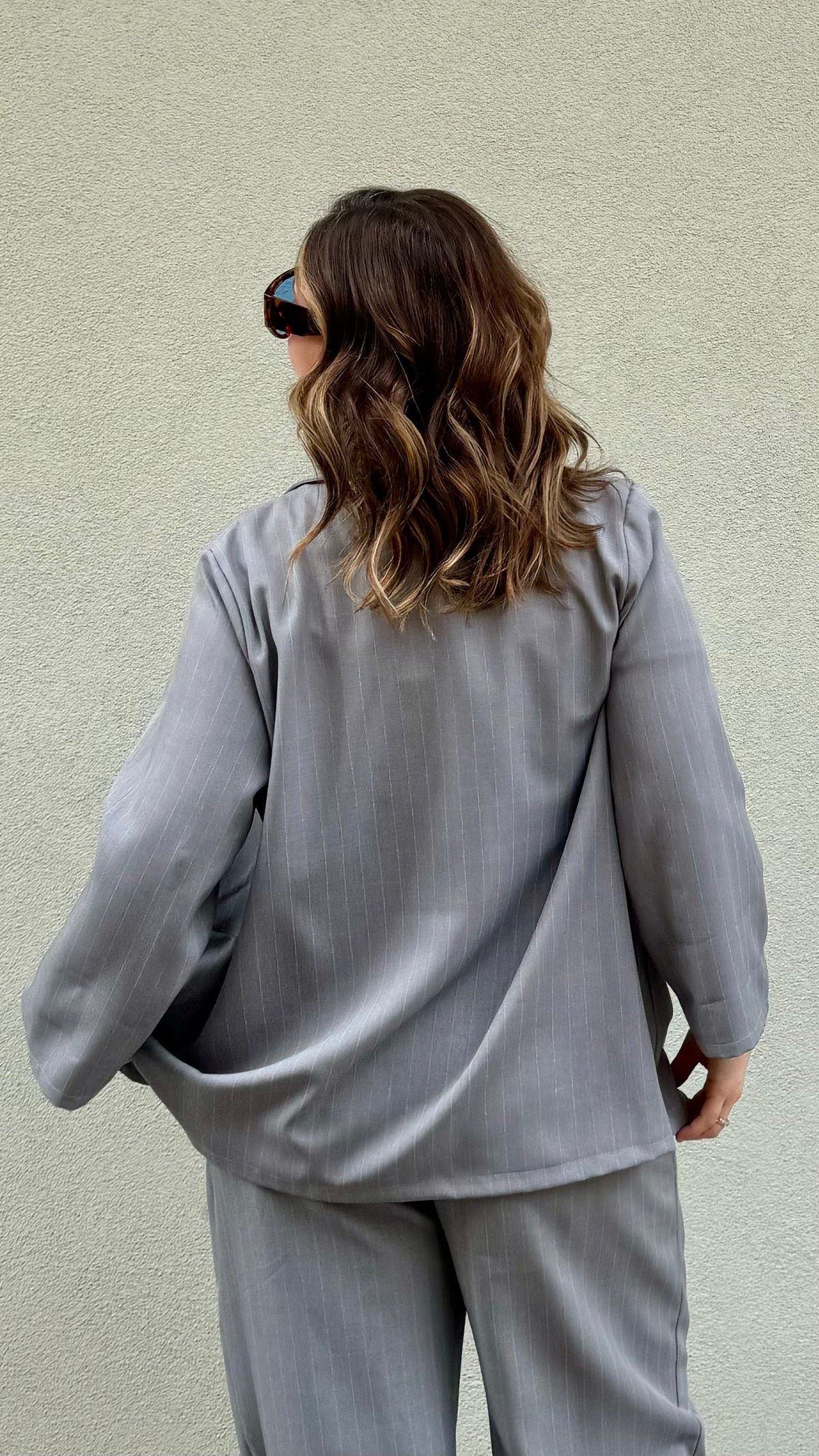 BLAZER GESSATO GRIGIO CHIARO