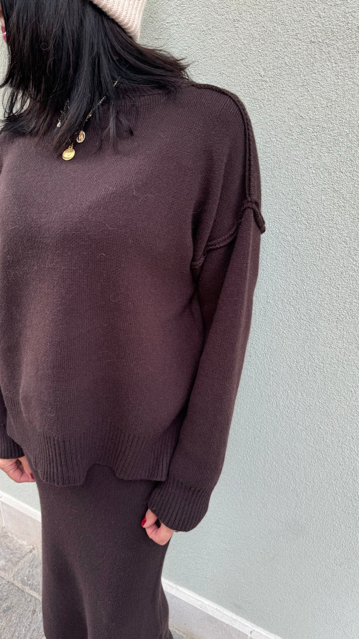 SET IN MAGLIA DONA CIOCCOLATO