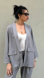 BLAZER GESSATO GRIGIO CHIARO