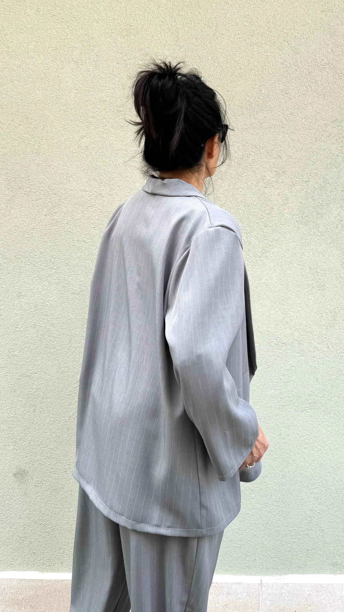 BLAZER GESSATO GRIGIO CHIARO