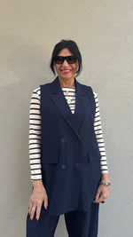 GILET OVERDOPPIOPETTO BLU