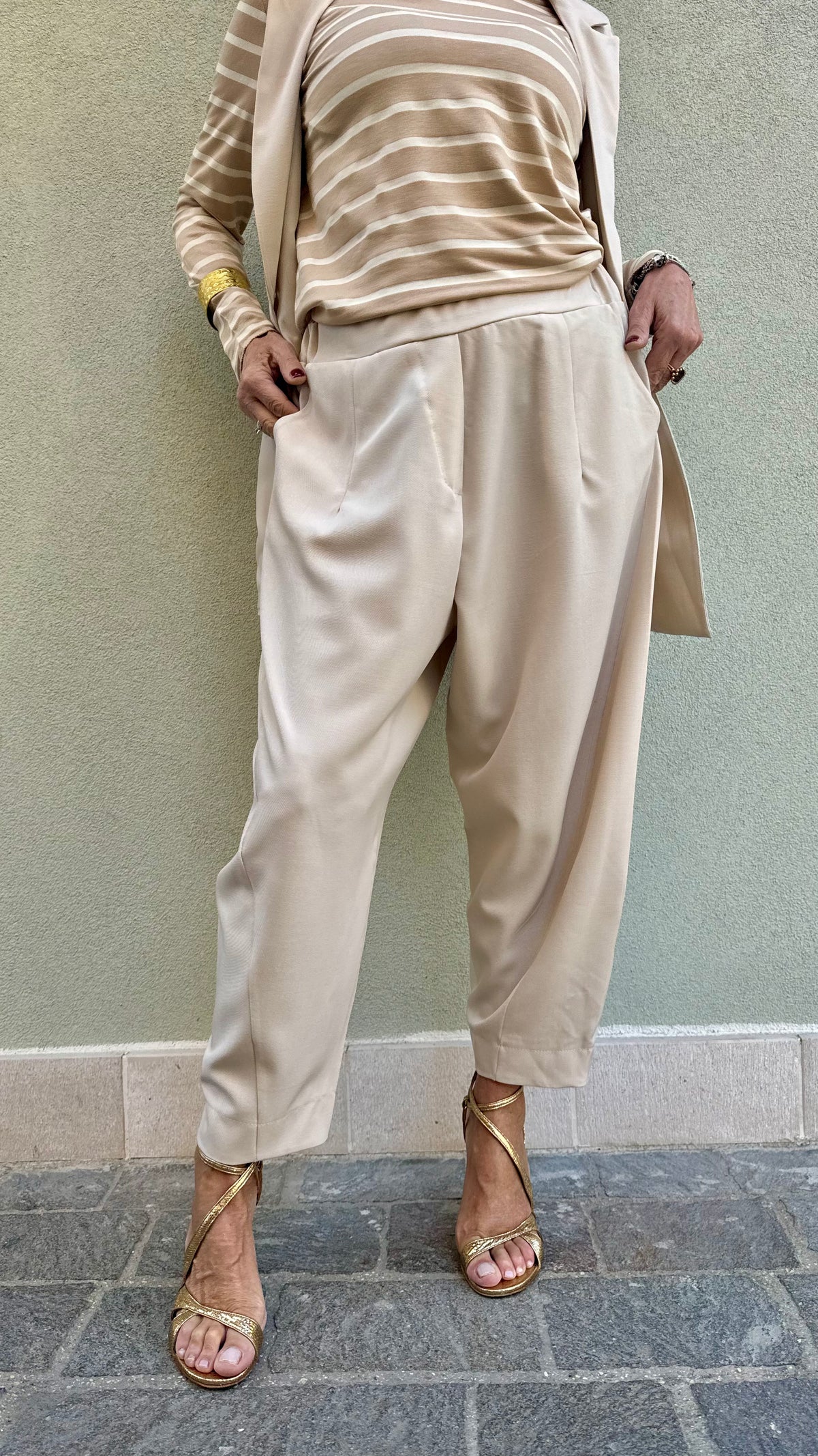 PANTALONI OVETTO PANNA