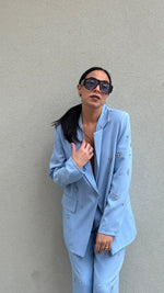 BLAZER CELESTE CON STRAS
