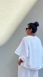 FELPA LARA MANICHE CORTE BIANCA