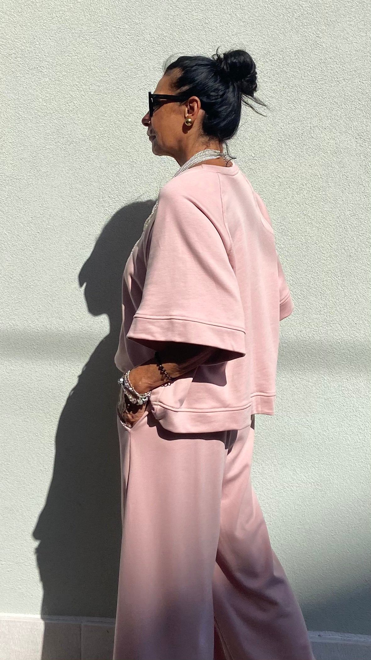 FELPA LARA MANICA CORTA ROSA