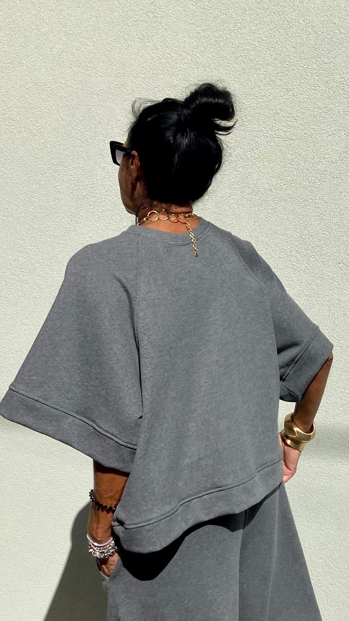 FELPA LARAM.CORTA GRIGIA