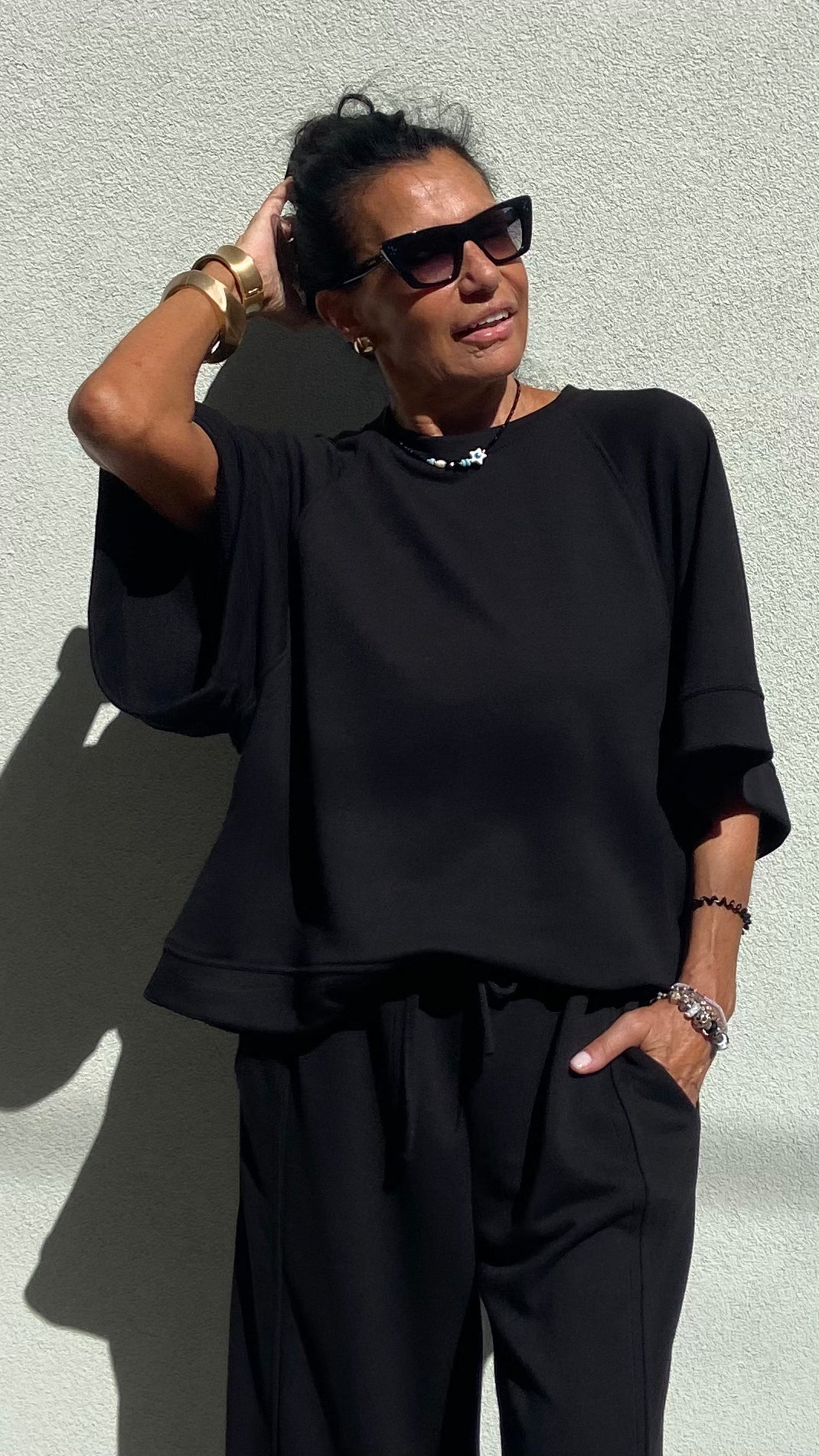 FELPALARA MANICHE CORTE NERA