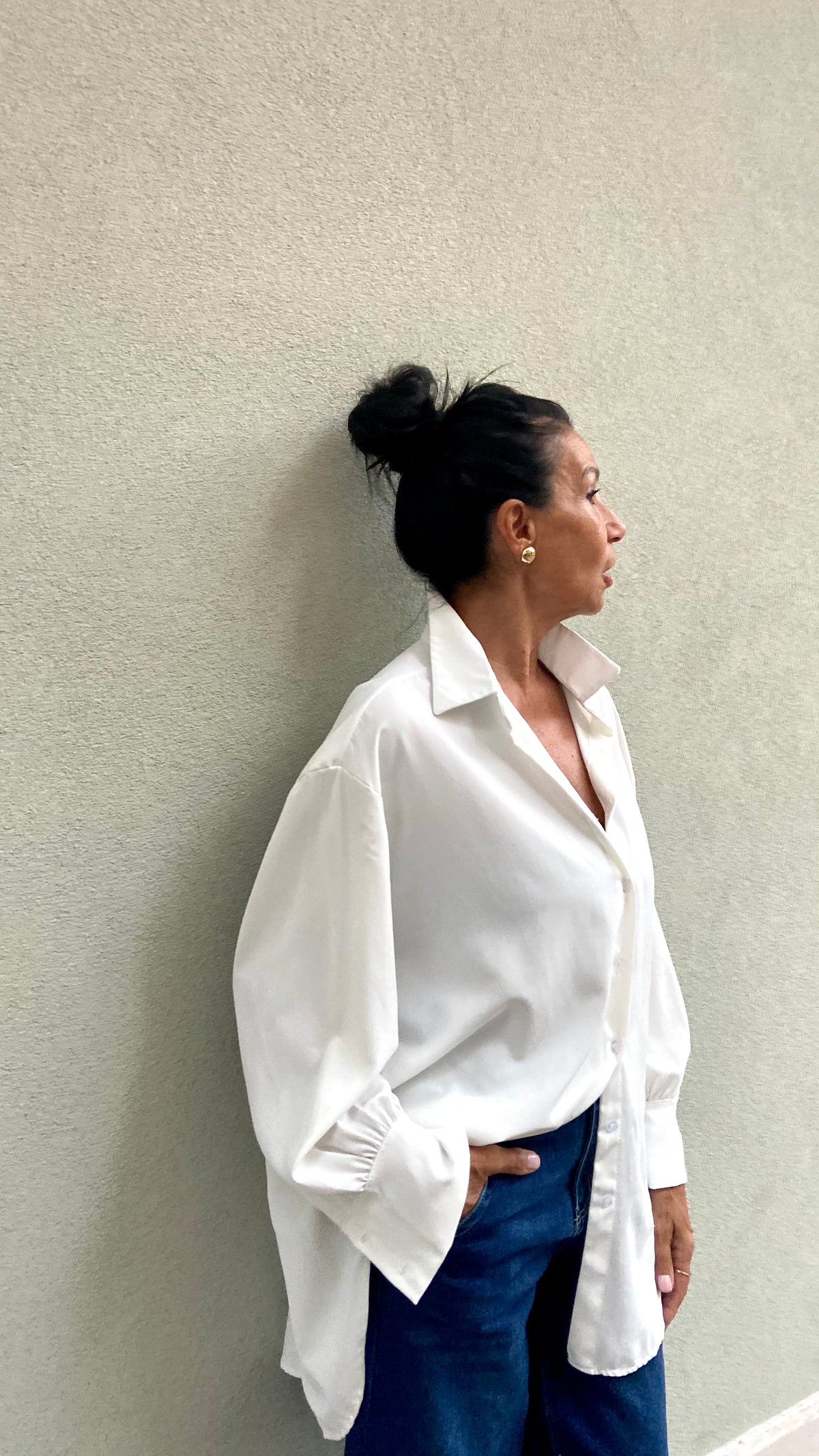 CAMICIA OVER BIANCA MANICA LUNGA