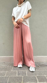 PANTALONE PLISSE' ROSA