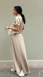 PANTALONE PLISSE' SABBIA