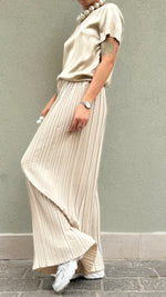 PANTALONE PLISSE' SABBIA