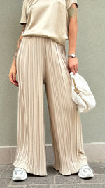 PANTALONE PLISSE' SABBIA