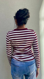 T-SHIRT MONICA RIGABIANCA E BORDEAUX