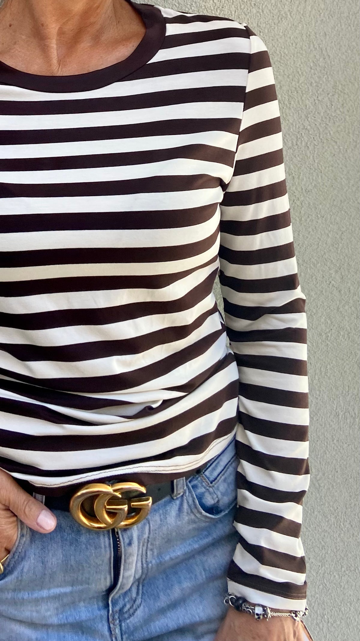 T-SHIRT MONICA RIGABIANCA E CIOCCOLATO