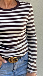 T-SHIRT MONICA RIGABIANCA E CIOCCOLATO