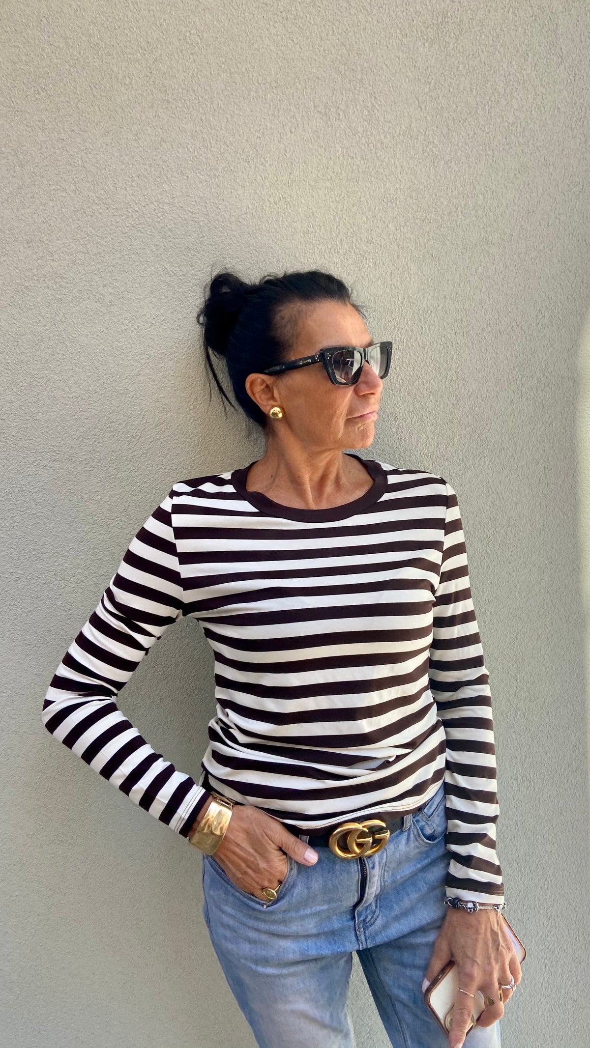 T-SHIRT MONICA RIGABIANCA E CIOCCOLATO