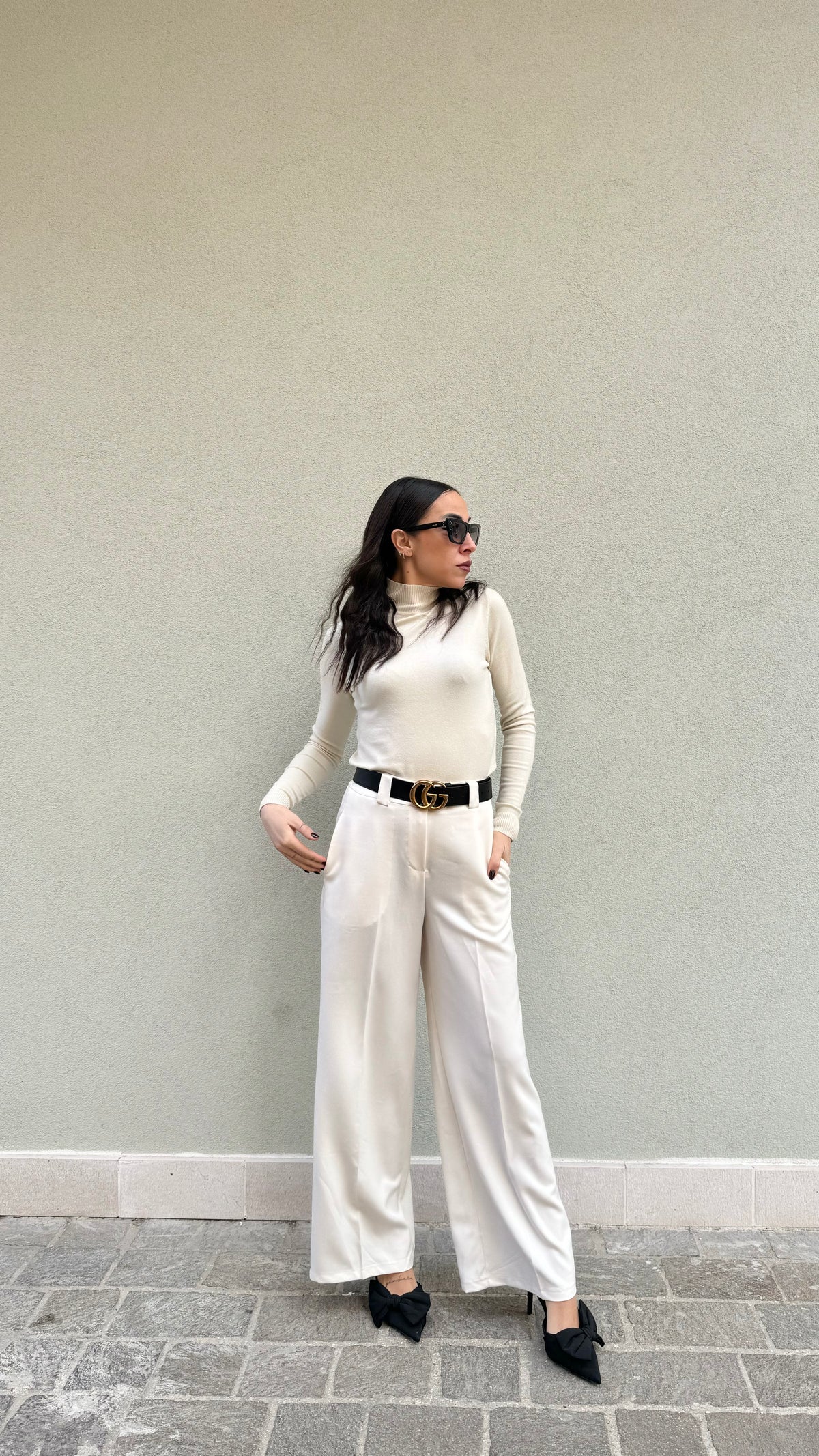 MAGLIA MEZZO COLLO PANNA LUNA