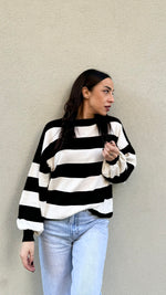 MAGLIA A RIGHE NERA E BIANCA