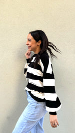 MAGLIA A RIGHE NERA E BIANCA