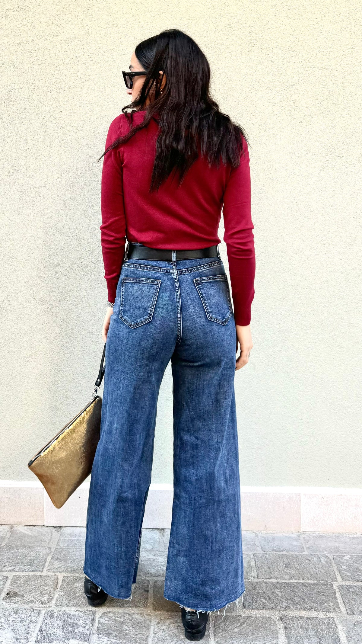 JEANS A PALAZZO CARA MIS M