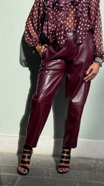 PANTALONE ECOPELLE BORDEAUX