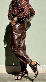 PANTALONE ECOPELLE CIOCCOLATO