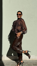 PANTALONE ECOPELLE CIOCCOLATO