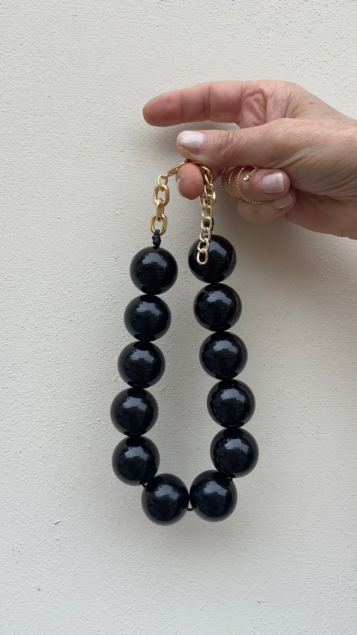 COLLANA MAXI PERLE NERE