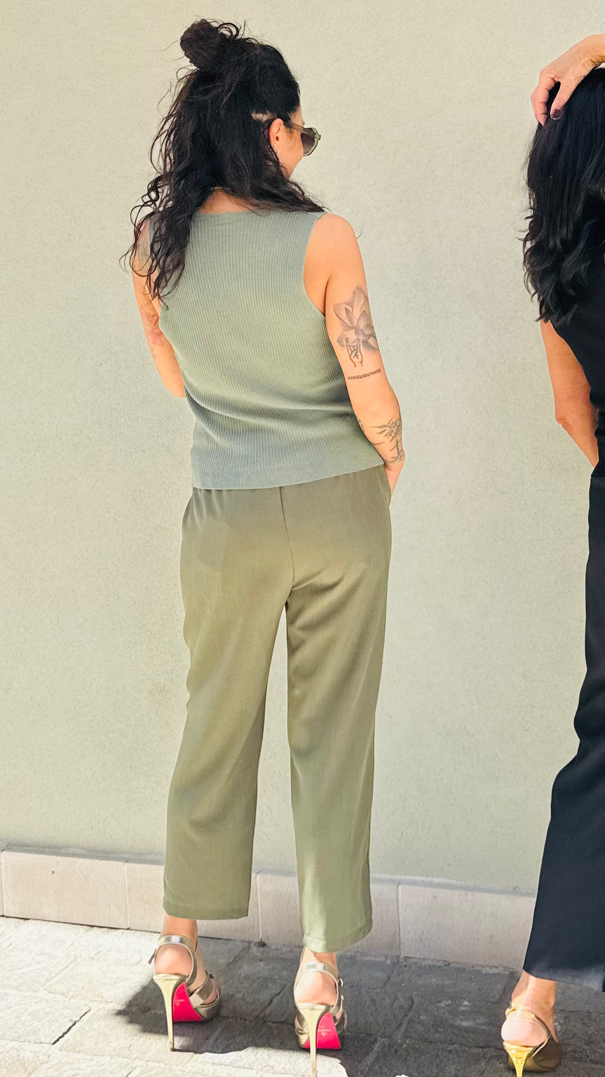 PANTALONE DRITTO SILVIA VERDE MILITARE