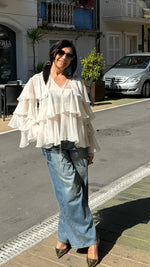 CAMICIA VOLANT BIANCA