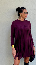 ABITO FRANGE BORDEAUX