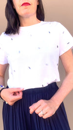 T-SHIRT BIANCA PIETRE OVALI