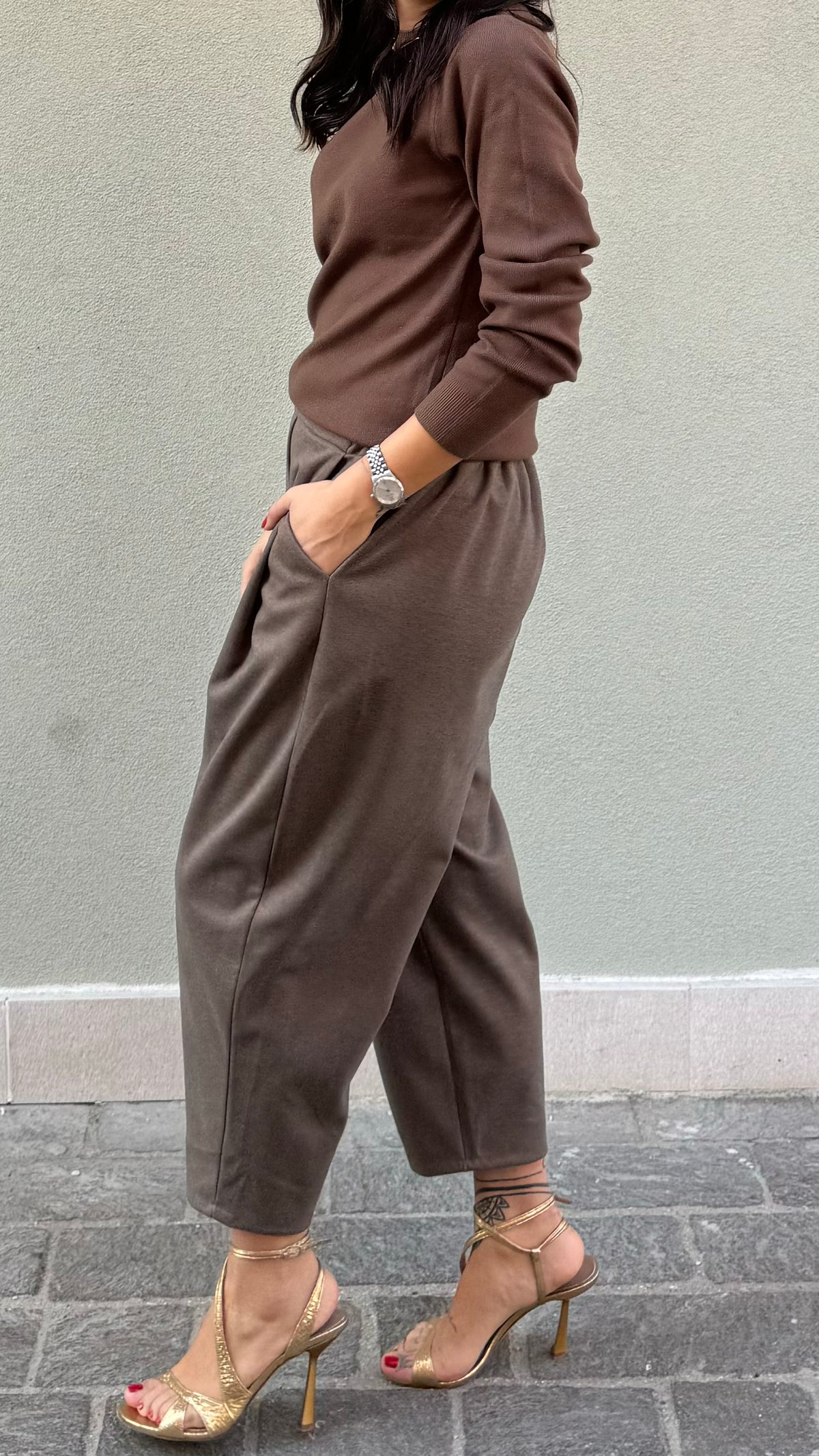 PANTALONE ARISA CIOCCOLATO