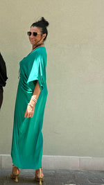 ABITO TESSAIN RASO VERDE SMERALDO