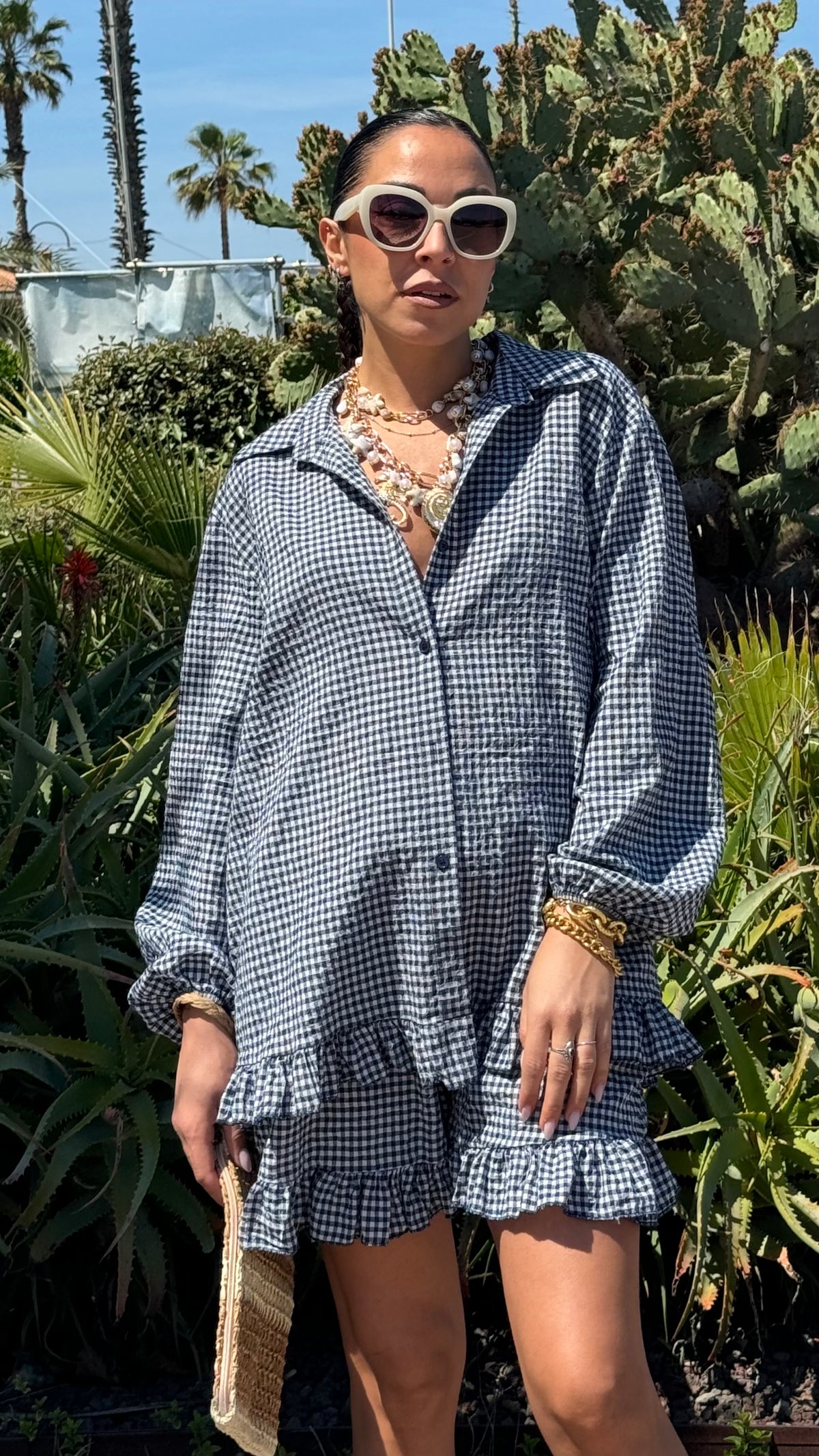 COORDINATO VICHY BLU