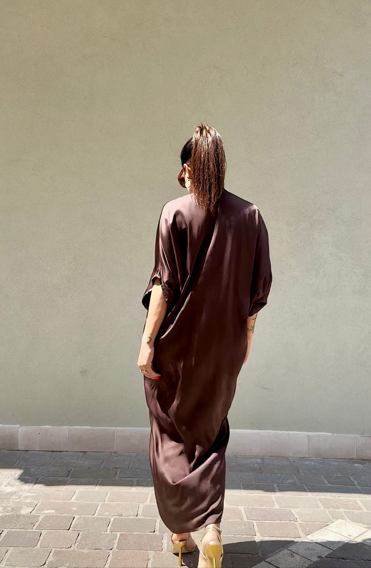 ABITO TESSAIN RASO CIOCCOLATO