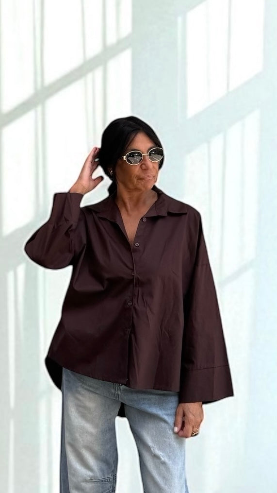 CAMICIA KELLY CIOCCOLATO