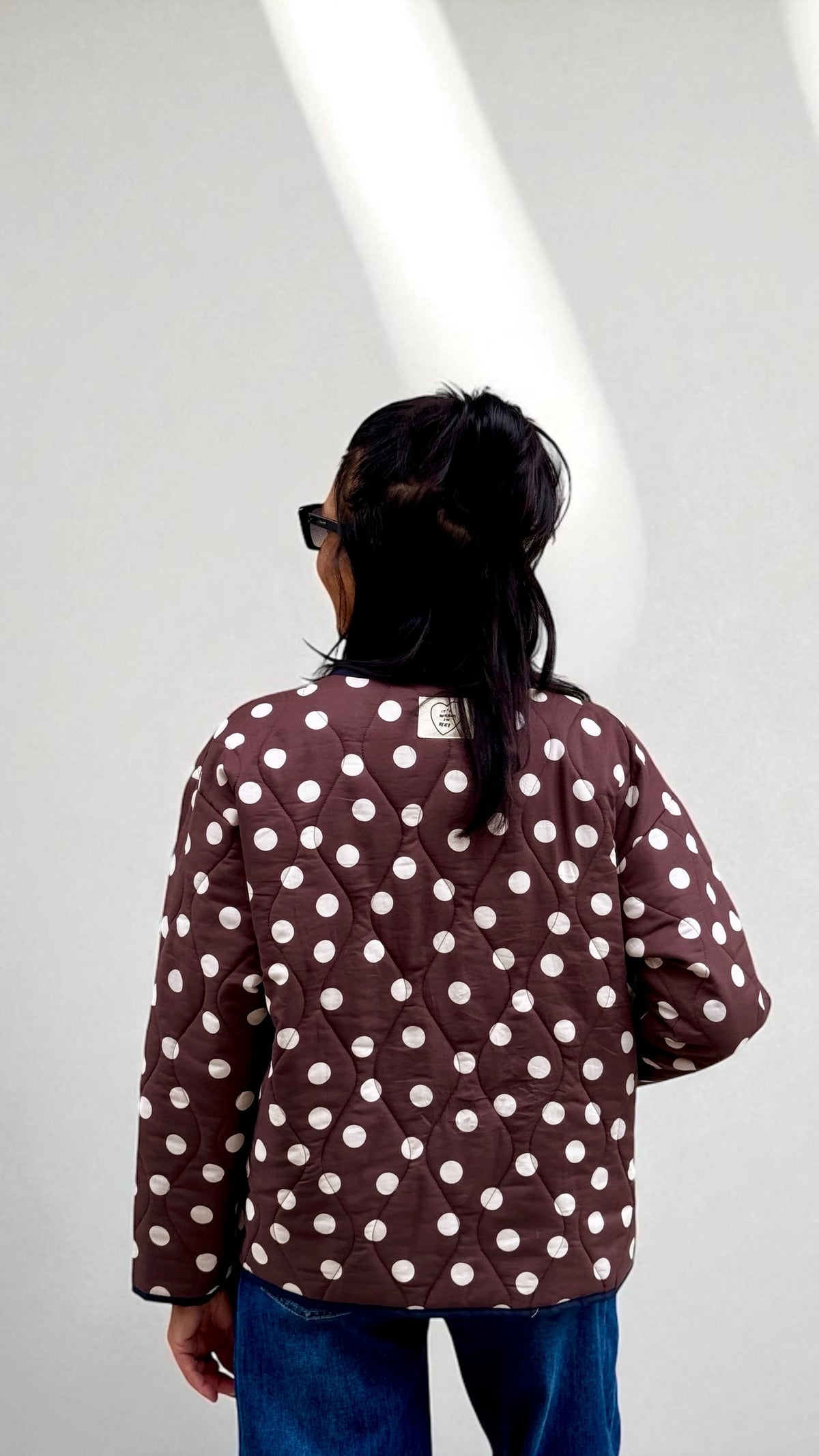 GIACCA TRAPUNTATA A POIS